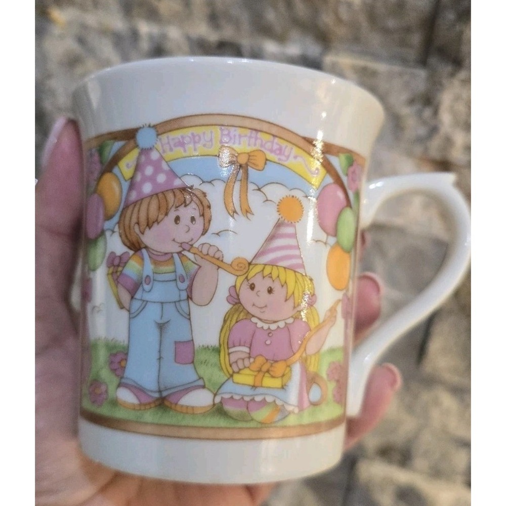Vintage 1983 Coffee Mug Berrie Jennifer & Josh Happy Birthday Special Friend New